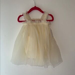 Elegant Cream Tulle Kids Dress